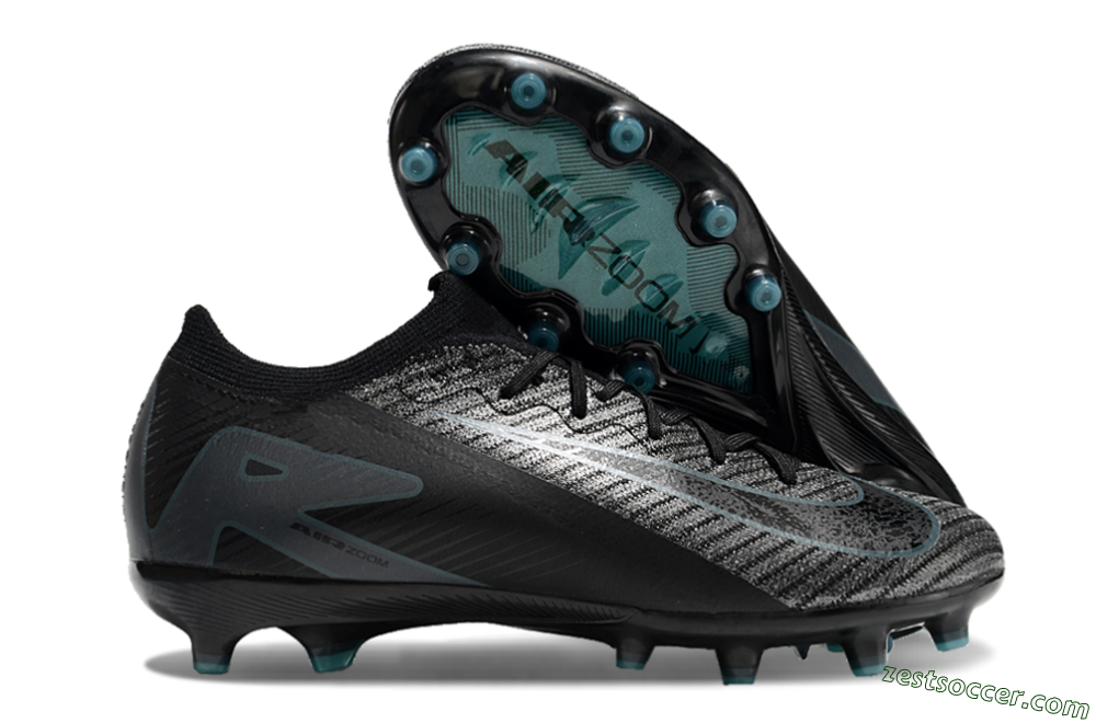 Nike Air Zoom Mercurial Vapor 16 Elite AG Low-Tops Soccer Cleats - Black/Grey/Blue 0