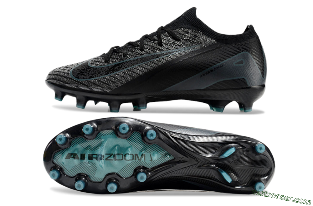 Nike Air Zoom Mercurial Vapor 16 Elite AG Low-Tops Soccer Cleats - Black/Grey/Blue 1