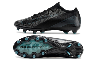Nike Air Zoom Mercurial Vapor 16 Elite AG Low-Tops Soccer Cleats - Black/Grey/Blue