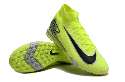 Nike Air Zoom Mercurial Superfly 10 Elite TF High-Tops Soccer Shoes - Yellow/Silver/Black