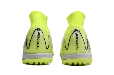 Nike Air Zoom Mercurial Superfly 10 Elite TF High-Tops Soccer Shoes - Yellow/Silver/Black