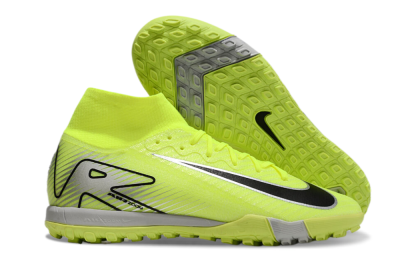 Nike Air Zoom Mercurial Superfly 10 Elite TF High-Tops Soccer Shoes - Yellow/Silver/Black
