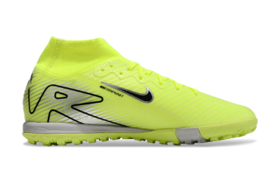 Nike Air Zoom Mercurial Superfly 10 Elite TF High-Tops Soccer Shoes - Yellow/Silver/Black