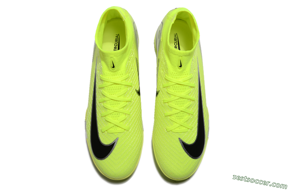 Nike Air Zoom Mercurial Superfly 10 Elite TF High-Tops Soccer Shoes - Yellow/Silver/Black 7