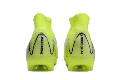 Nike Air Zoom Mercurial Superfly 10 Elite AG High-Tops Soccer Cleats - Yellow/Silver/Black