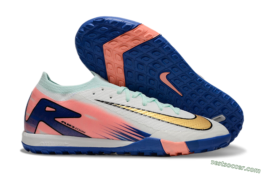 Nike Air Zoom Mercurial Vapor 16 Elite TF Low-Tops Soccer Shoes - Jade/Pink/Blue 0
