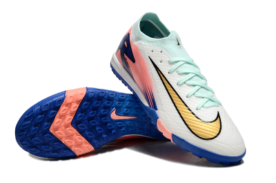 Nike Air Zoom Mercurial Vapor 16 Elite TF Low-Tops Soccer Shoes - Jade/Pink/Blue