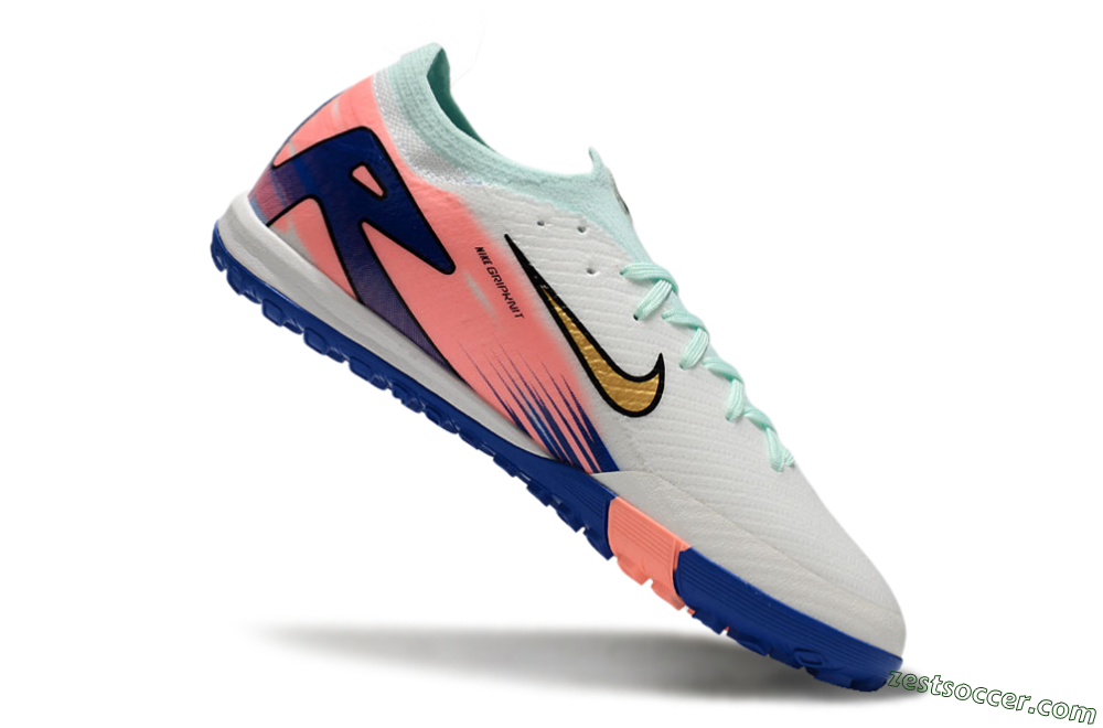 Nike Air Zoom Mercurial Vapor 16 Elite TF Low-Tops Soccer Shoes - Jade/Pink/Blue 4