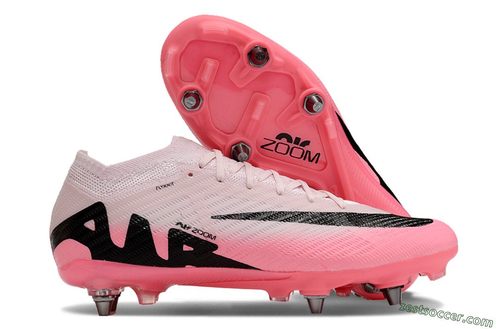 Nike Air Zoom Mercurial Vapor 15 Elite SG Low-Tops Soccer Cleats - Pink/Black 0