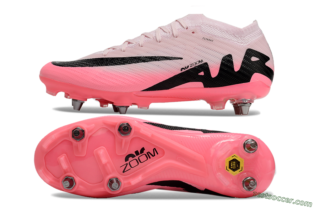Nike Air Zoom Mercurial Vapor 15 Elite SG Low-Tops Soccer Cleats - Pink/Black 1