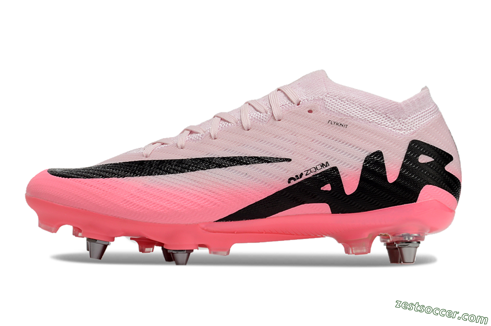 Nike Air Zoom Mercurial Vapor 15 Elite SG Low-Tops Soccer Cleats - Pink/Black 2