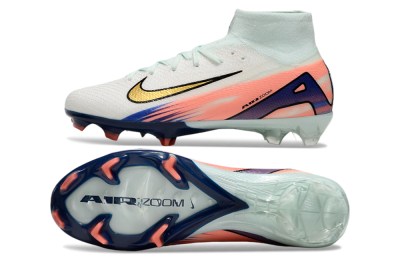 Nike Air Zoom Mercurial Superfly10 Elite FG High-Tops Soccer Cleats - Jade/Pink/Blue