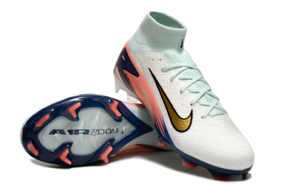 Nike Air Zoom Mercurial Superfly10 Elite FG High-Tops Soccer Cleats - Jade/Pink/Blue
