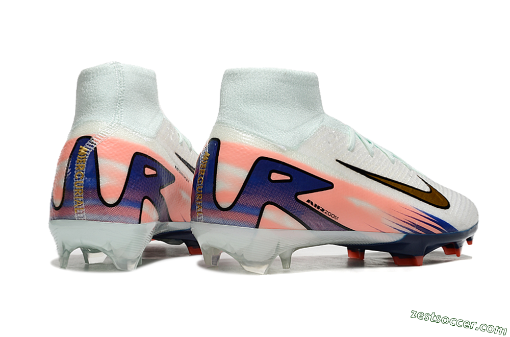 Nike Air Zoom Mercurial Superfly10 Elite FG High-Tops Soccer Cleats - Jade/Pink/Blue 6
