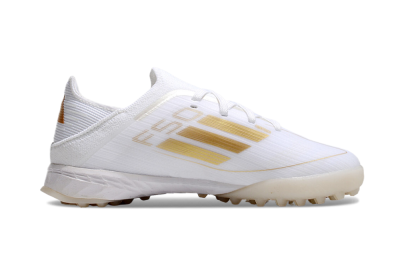 Kids Adidas F50 Elite TF Low-Tops Soccer Shoes - White/Gold