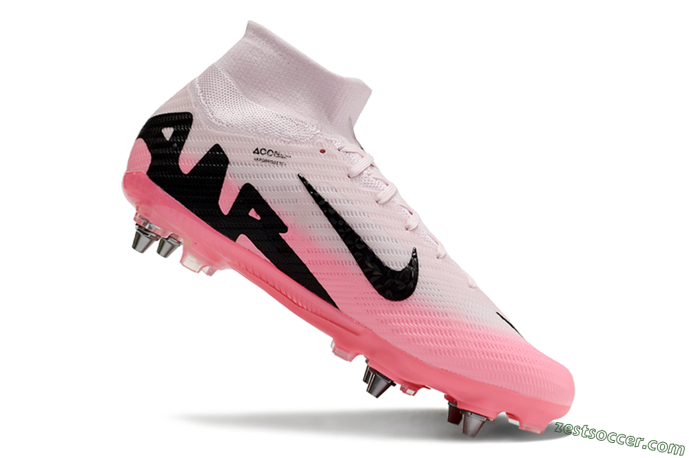 Nike Air Zoom Mercurial Superfly 9 Elite SG High-Tops Soccer Cleats - Pink/Black 5