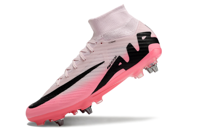 Nike Air Zoom Mercurial Superfly 9 Elite SG High-Tops Soccer Cleats - Pink/Black