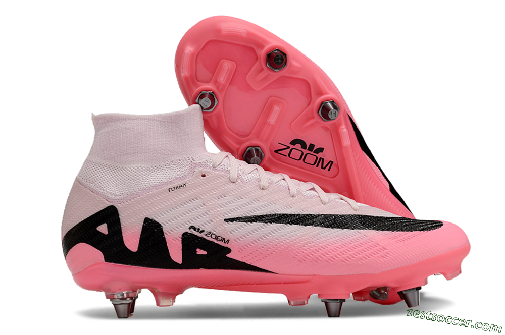 Nike Air Zoom Mercurial Superfly 9 Elite SG High-Tops Soccer Cleats - Pink/Black 0