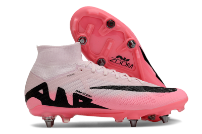 Nike Air Zoom Mercurial Superfly 9 Elite SG High-Tops Soccer Cleats - Pink/Black