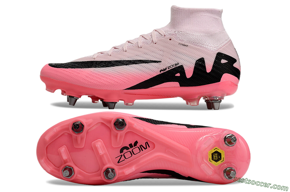 Nike Air Zoom Mercurial Superfly 9 Elite SG High-Tops Soccer Cleats - Pink/Black 1