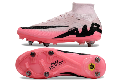 Nike Air Zoom Mercurial Superfly 9 Elite SG High-Tops Soccer Cleats - Pink/Black