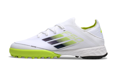 Kids Adidas F50 Elite TF Low-Tops Soccer Shoes - White/Black/Green