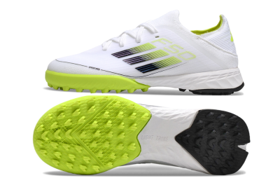 Kids Adidas F50 Elite TF Low-Tops Soccer Shoes - White/Black/Green