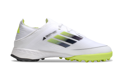 Kids Adidas F50 Elite TF Low-Tops Soccer Shoes - White/Black/Green