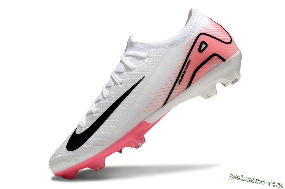 Nike Air Zoom Mercurial Vapor 16 Elite FG Low-Tops Soccer Cleats - White/Pink/Black 5