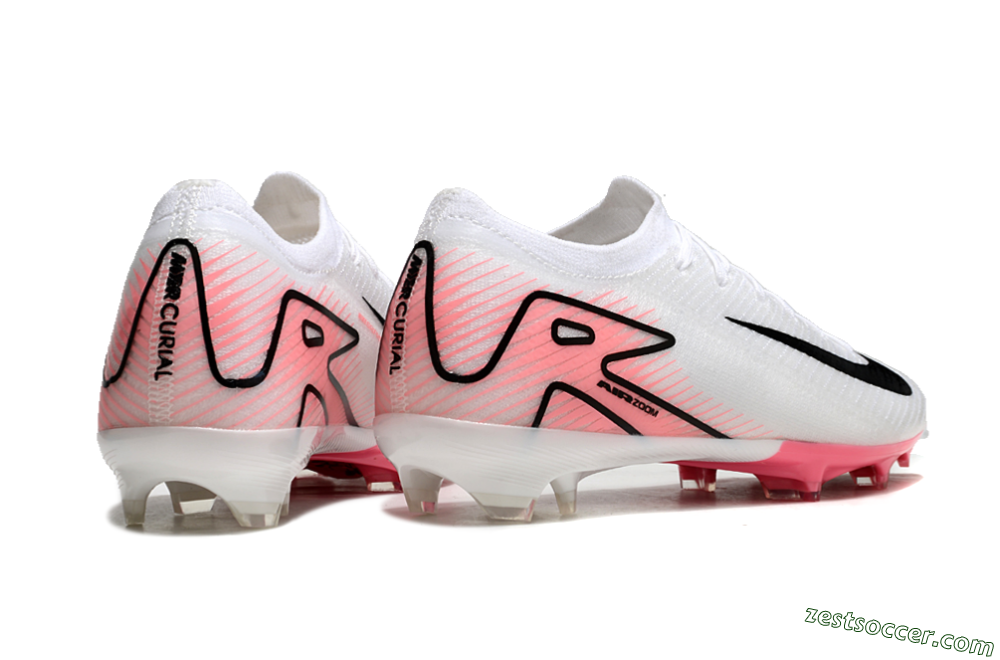 Nike Air Zoom Mercurial Vapor 16 Elite FG Low-Tops Soccer Cleats - White/Pink/Black 6