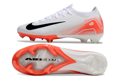 Nike Air Zoom Mercurial Vapor 16 Elite FG Low-Tops Soccer Cleats - White/Orange/Black