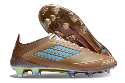 Adidas F50 Elite FG Low-Tops Soccer Cleats - Brown/White/Gold