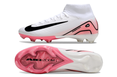 Nike Air Zoom Mercurial Superfly10 Elite FG High-Tops Soccer Shoes - White/Pink/Black