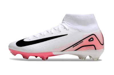 Nike Air Zoom Mercurial Superfly10 Elite FG High-Tops Soccer Shoes - White/Pink/Black