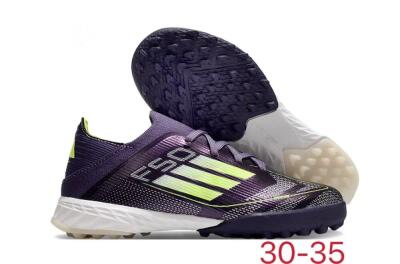 Kids Adidas F50 Elite TF Low-Tops Soccer Shoes - Purple/Green/White