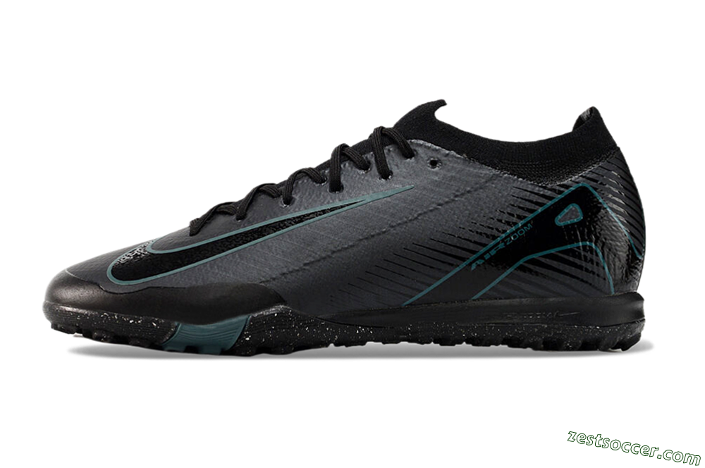 Nike Air Zoom Mercurial Vapor 16 Elite TF Low-Tops Soccer Shoes - Grey/Black/Blue 2