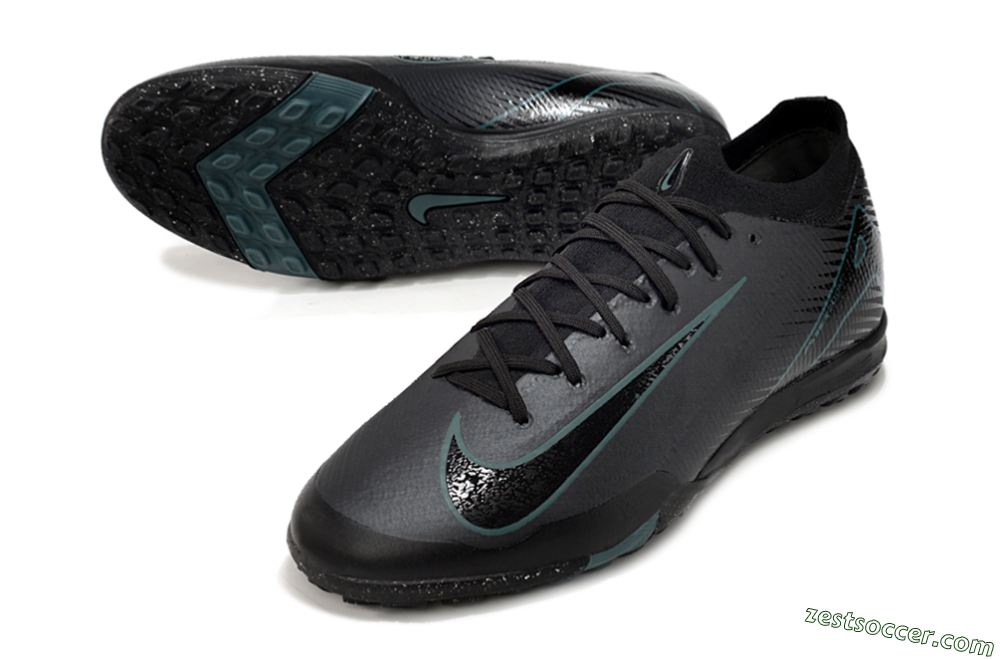 Nike Air Zoom Mercurial Vapor 16 Elite TF Low-Tops Soccer Shoes - Grey/Black/Blue 3