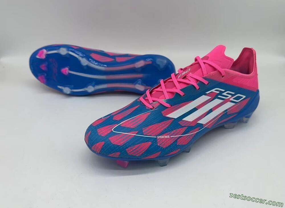Adidas F50 Elite FG Low-Tops Soccer Cleats - Pink/Blue/White