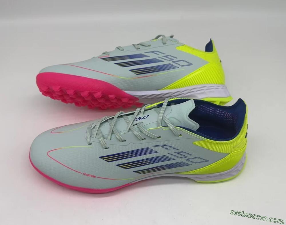 Adidas F50 Pro TF Low-Tops Soccer Shoes - Almost Blue/Semi Lucid Blue/Semi Solar Yellow