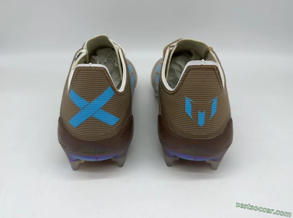 Adidas F50 Elite FG Low-Tops Soccer Cleats - Brown/White/Blue