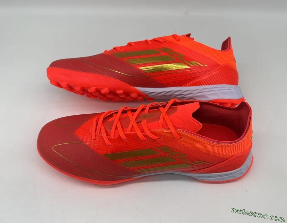 Adidas F50 Elite TF Low-Tops Soccer Shoes - Red/Gold/White