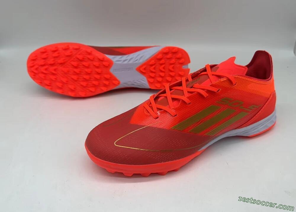 Adidas F50 Elite TF Low-Tops Soccer Shoes - Red/Gold/White