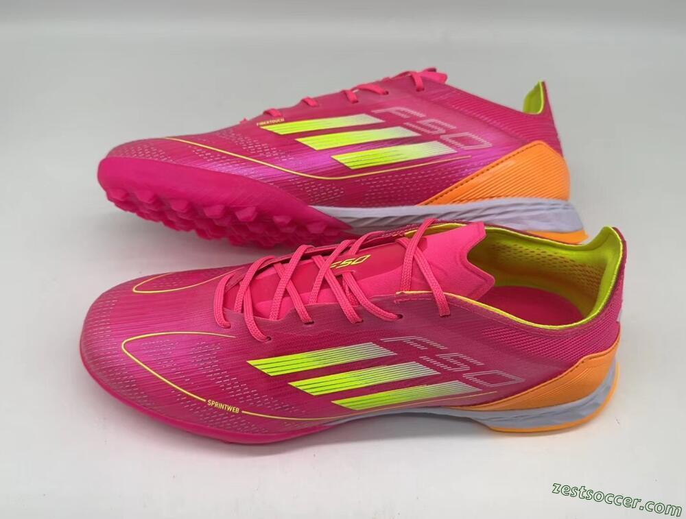 Adidas F50 Elite TF Low-Tops Soccer Shoes - Pink/Yellow/Orange