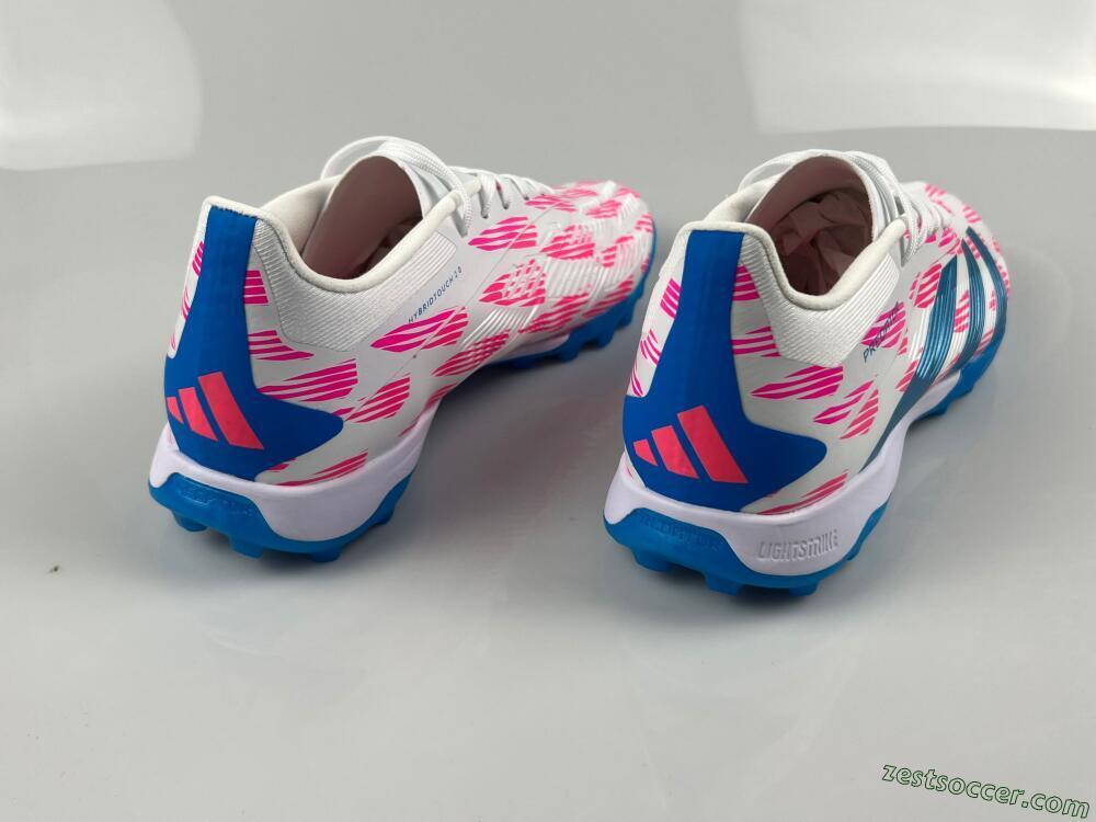 Adidas Predator Elite 24 TF Low-Tops Soccer Shoes - White/Pink/Blue