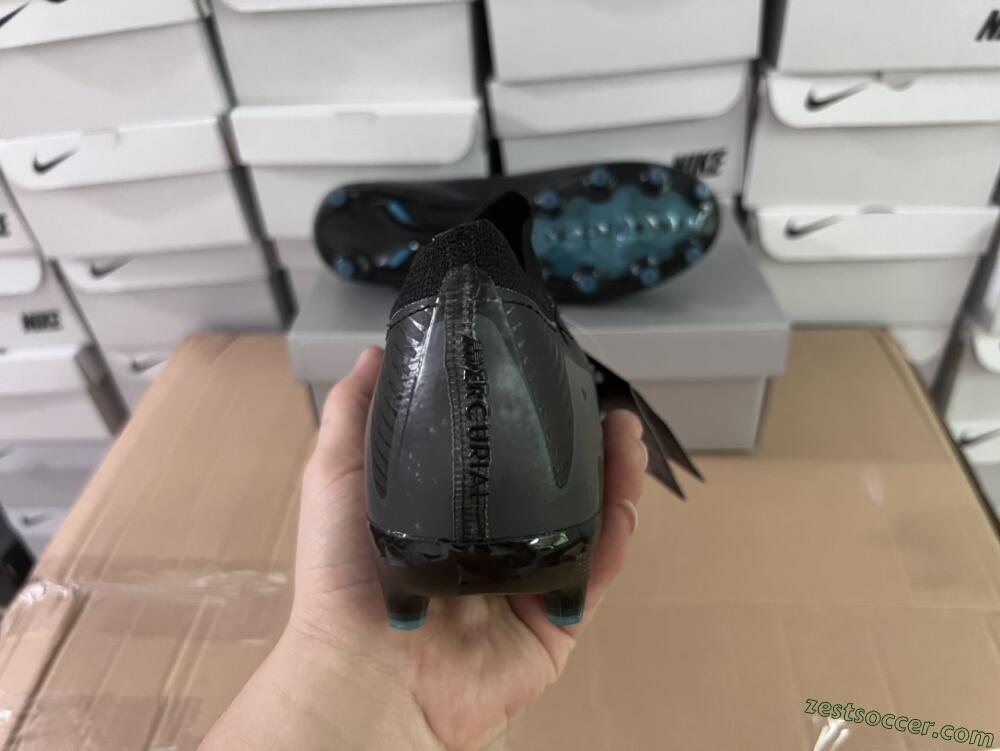 Nike Air Zoom Mercurial Vapor 16 Elite AG Low-Tops Soccer Cleats - Black/Grey/Blue