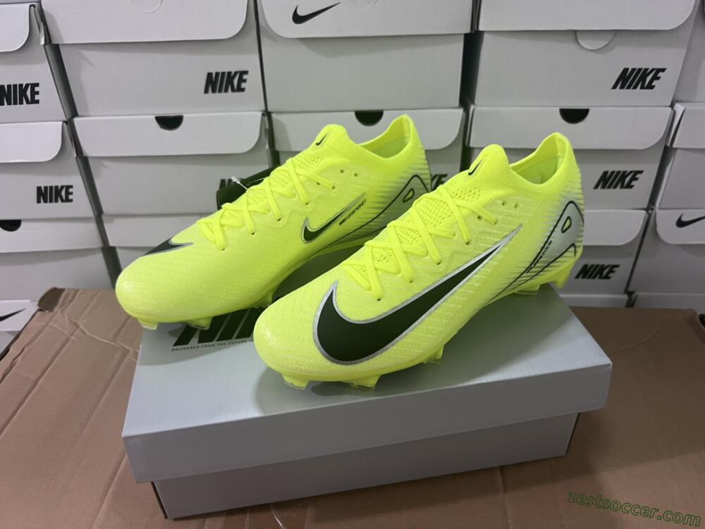 Nike Air Zoom Mercurial Vapor 16 Elite FG Low-Tops Soccer Cleats - Yellow/Black/Silver/Grey