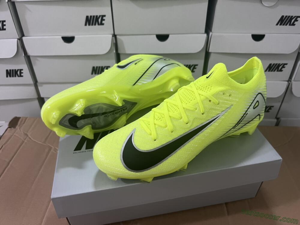 Nike Air Zoom Mercurial Vapor 16 Elite FG Low-Tops Soccer Cleats - Yellow/Black/Silver/Grey