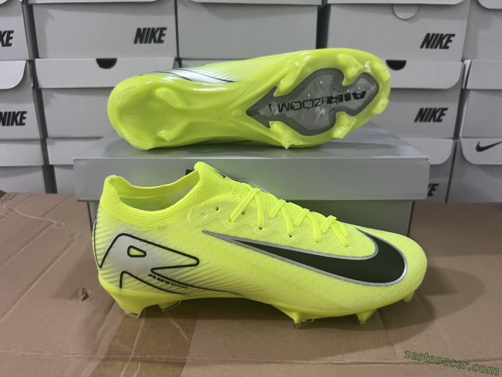 Nike Air Zoom Mercurial Vapor 16 Elite FG Low-Tops Soccer Cleats - Yellow/Black/Silver/Grey