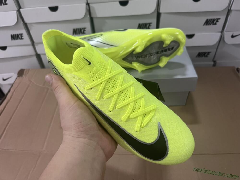 Nike Air Zoom Mercurial Vapor 16 Elite FG Low-Tops Soccer Cleats - Yellow/Black/Silver/Grey