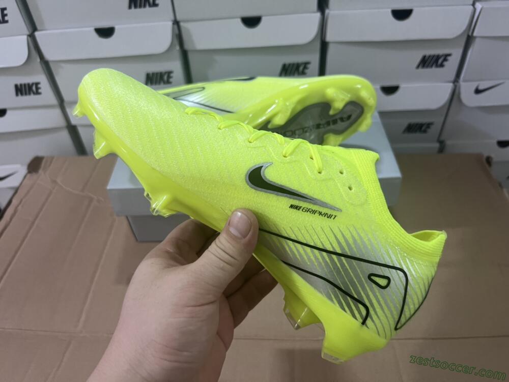 Nike Air Zoom Mercurial Vapor 16 Elite FG Low-Tops Soccer Cleats - Yellow/Black/Silver/Grey